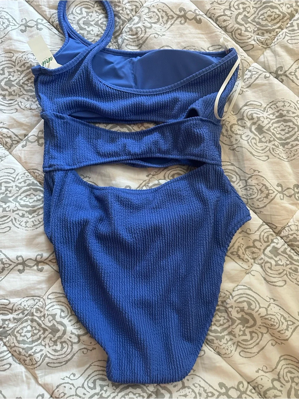 NWT AERIE - Aerie Crinkle Cut Out One Shoulder One Piece Swimsuit | Size M